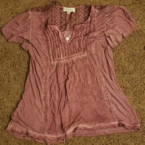 Dark mauve boho top